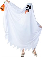 #NA White Boo Ghost Robes Costume for Child Hallow