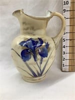 Hand Blown Decorated Pitcher, 9”T