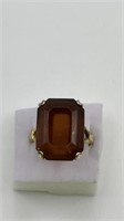 Avon Amber Colored Ring Size 8