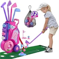 Kids Toddler Golf Clubs Set with 4 Balls, Putting