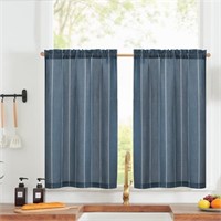 jinchan Nautical Kitchen Curtains Striped Linen Cu