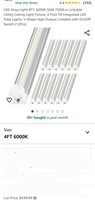 LED Shop Light 4FT, 6000K 50W 7500Lm Linkable