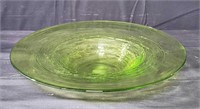 Vintage hand-blown green center bowl