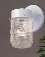 7.5" Gloss White Outdoor Wall Light(read info)