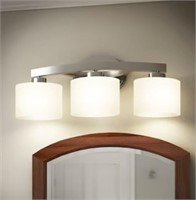 3-Light Brushed Nickel Vanity Light (read info)