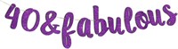 40 & Fabulous Purple Glitter Banner