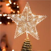 Joiedomi Christmas Tree Toppers, Silver Metal Star