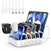 Charging Station for Multiple Devices,60W 6 Port C