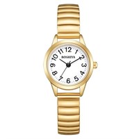 BOSHIYA Small Gold Stainless Steel Watches for Wom