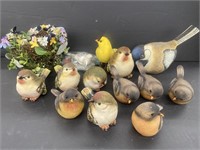 Variety of decorative birds and more.