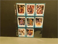 1988-89 Fleer NBA Stickers - Lot of 8