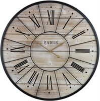 C6365  Sorbus Paris Wall Clock, 24" Round