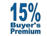 15% Buyer's Premium On All Items