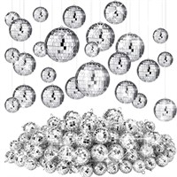 100 Pcs Mirror Disco Balls Decorations Different S