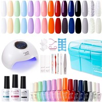 Gel Nail Kit  15 Colors  UV Lamp