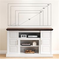 65 inch TV Stand  Wood  Drawers  White