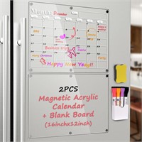 2PCS 16x12 Acrylic Magnetic Calendar Kit