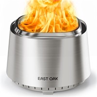 EAST OAK Smokeless Fire Pit 21'  Stainless Steel