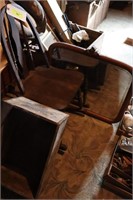 Rocking Chair, Beveled mirror, Wood Crate