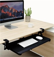 $40  Clamp-on Computer Keyboard & Mouse Tray  Blac