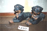 2 - Dog Statues