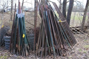 Fence Posts & Used woven Wire