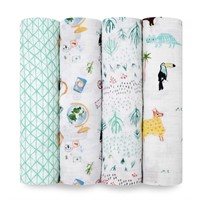 4PK aden + anais Swaddle  Around The World