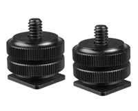 (2 Packs) Fotasy Hot Shoe to 1/4 Adapter, Camera H