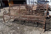 Antique Wrought  Iron Park Bench