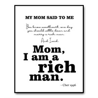 $14  Rich Man Cher Poster - Unframed (11X14)