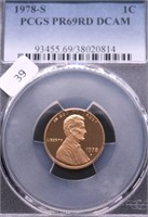 1878 S PCGS PF69DC RED LINCOLN CENT