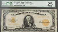 PMG VF25 10 $ GOLD CERTIFICATE