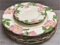 (7) Franciscan Desert Rose Plates - (5) Dinner &