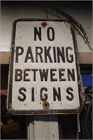 12" x 18" Vintage Porcelain No Parking Sign