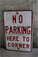 12" x 18" Vintage Porcelain No Parking Sign