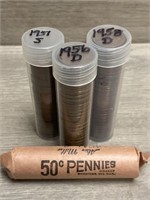 1951s, 1956 P Or No Mint, 1956 D & 1958 D 50ct