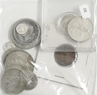 GROUP OF SILVER COINS