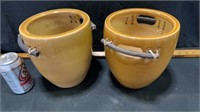 2) decorative pots