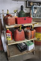 Shelf, Gas Cans, & Batteries
