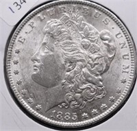 1885 MORGAN DOLLAR AU+