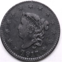 1817 N6 R1 LARGE CENT XF
