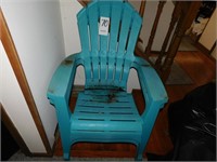 2 BLUE PATIO CHAIRS