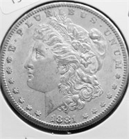 1881 S MORGAN DOLLAR AU