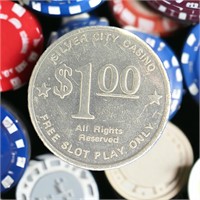 Two Silver City Casino $1 Gaming Token