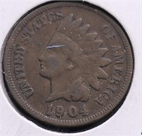 1904 INDIAN HEAD CENT VF