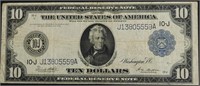 1914 10 $ FEDERAL RESERVE NOTE VF