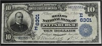 1902 10 $ NATIONAL CURRENCY VF