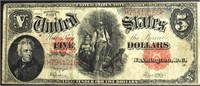 1907 5 $ US LEGAL TENDER VF