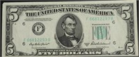 1950 5 $ FEDERAL RESERVE NOTE CHOICE AU+