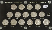 NICE AU/CH BU SHORT SET OF MERCURY DIMES